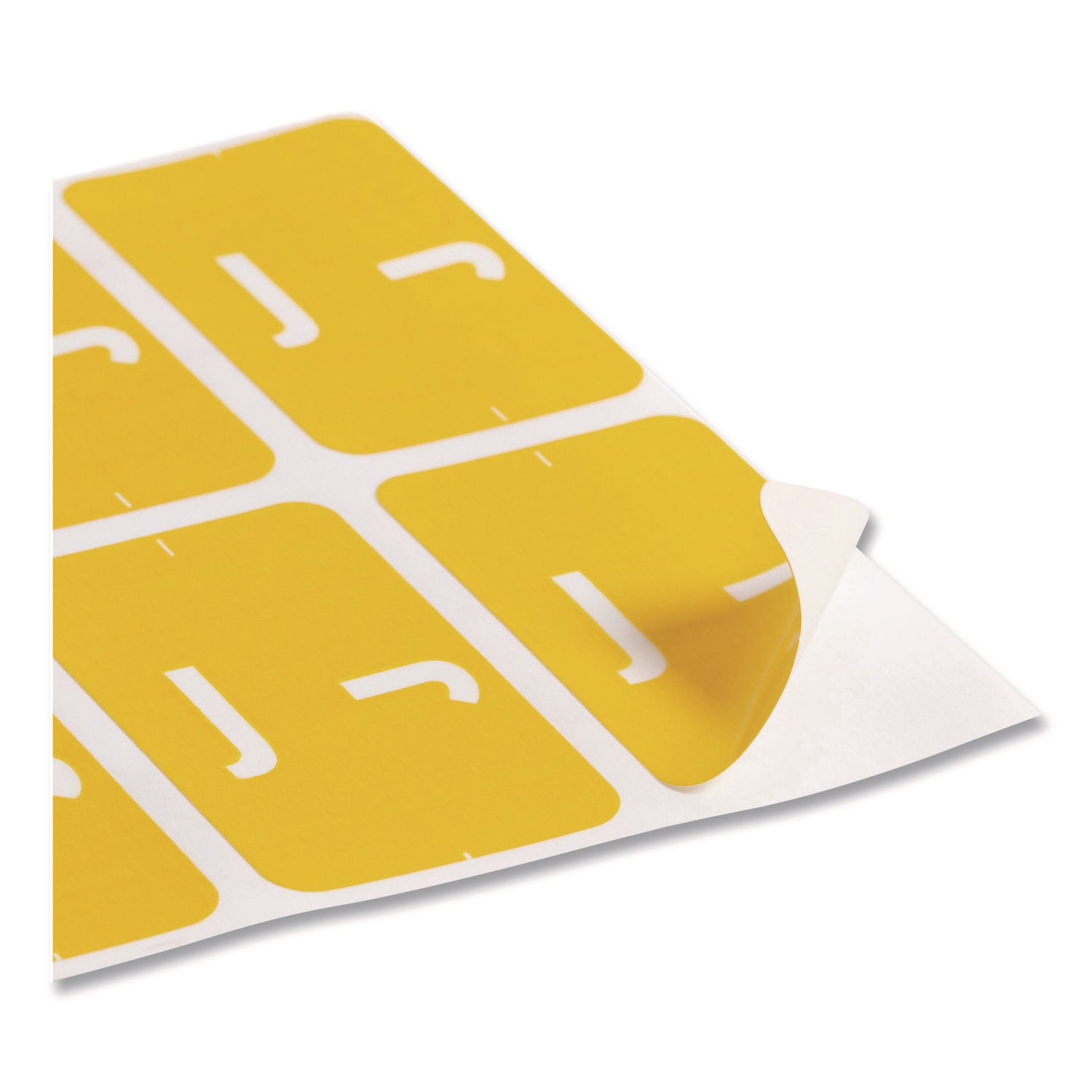 AlphaZ Color-Coded Second Letter Alphabetical Labels, J, 1 x 1.63, Yellow, 10/Sheet, 10 Sheets/Pack