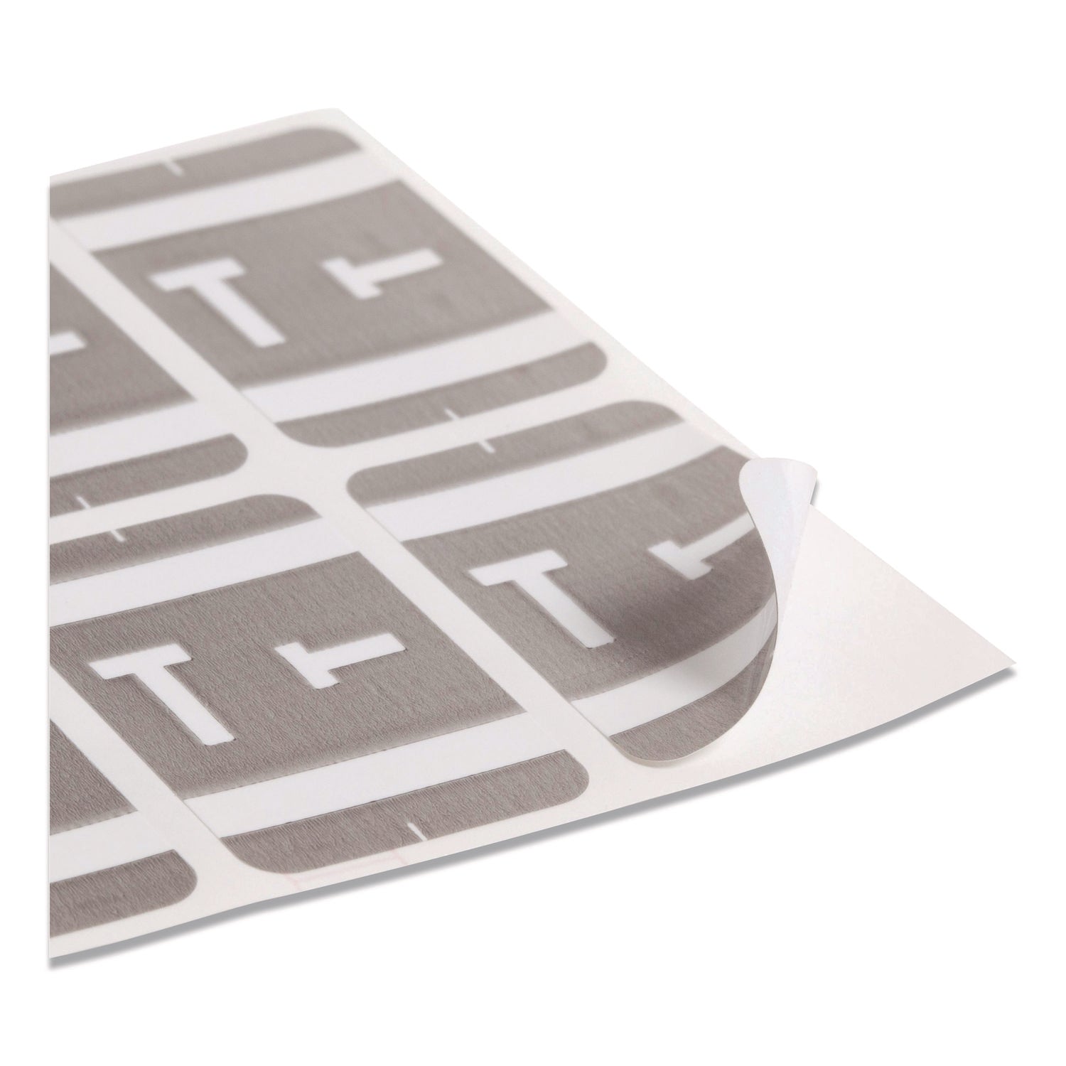 AlphaZ Color-Coded Second Letter Alphabetical Labels, T, 1 x 1.63, Gray, 10/Sheet, 10 Sheets/Pack