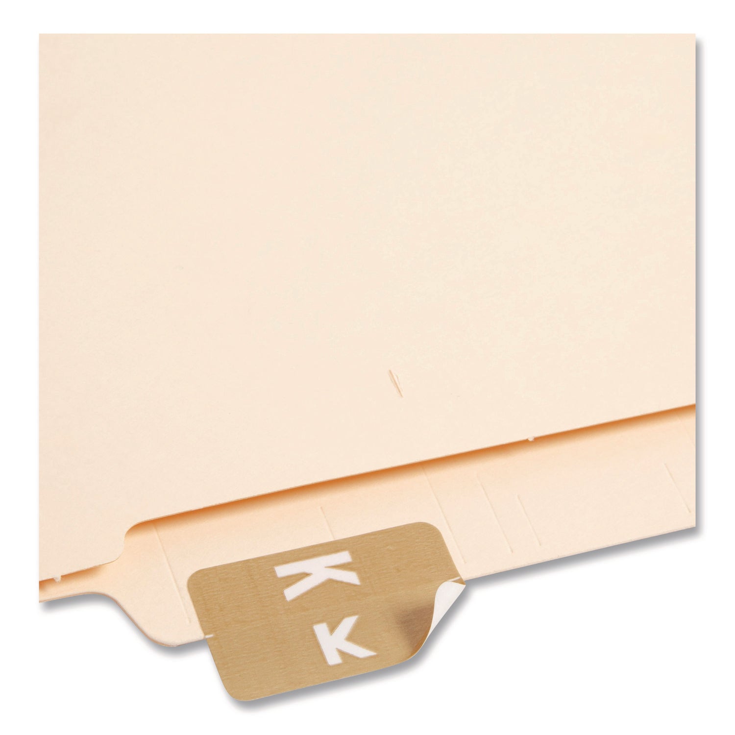 AlphaZ Color-Coded Second Letter Alphabetical Labels, K, 1 x 1.63, Light Brown, 10/Sheet, 10 Sheets/Pack