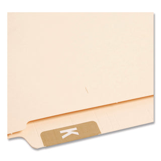 AlphaZ Color-Coded Second Letter Alphabetical Labels, K, 1 x 1.63, Light Brown, 10/Sheet, 10 Sheets/Pack