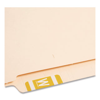 AlphaZ Color-Coded Second Letter Alphabetical Labels, W, 1 x 1.63, Yellow, 10/Sheet, 10 Sheets/Pack
