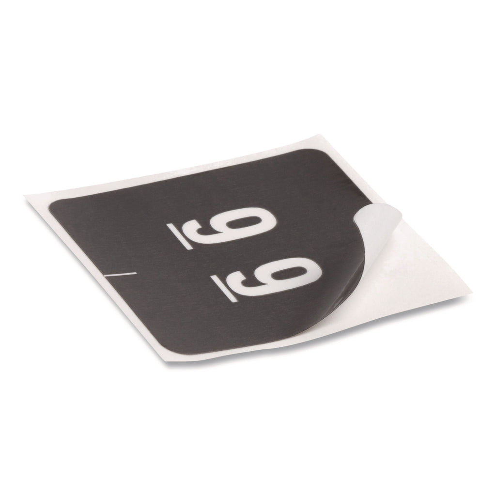 Numerical End Tab File Folder Labels, 9, 1.5 x 1.5, Black, 250/Roll