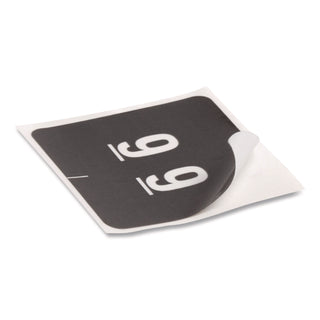 Numerical End Tab File Folder Labels, 9, 1.5 x 1.5, Black, 250/Roll