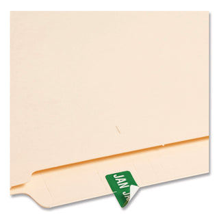 Monthly End Tab File Folder Labels, JAN-DEC, 0.5 x 1, Assorted, 25/Sheet, 120 Sheets/Box