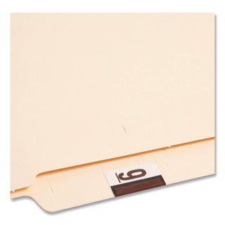 Numerical End Tab File Folder Labels, 9, 1 x 1.25, White, 500/Roll
