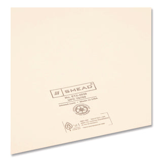 End Tab Jackets with Reinforced Tabs, Straight Tab, Legal Size, 11-pt Manila, 100/Box
