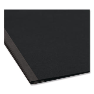 Prong Fastener Premium Pressboard Report Cover, Two-Piece Prong Fastener, 3" Capacity, 8.5 x 14, Black/Black
