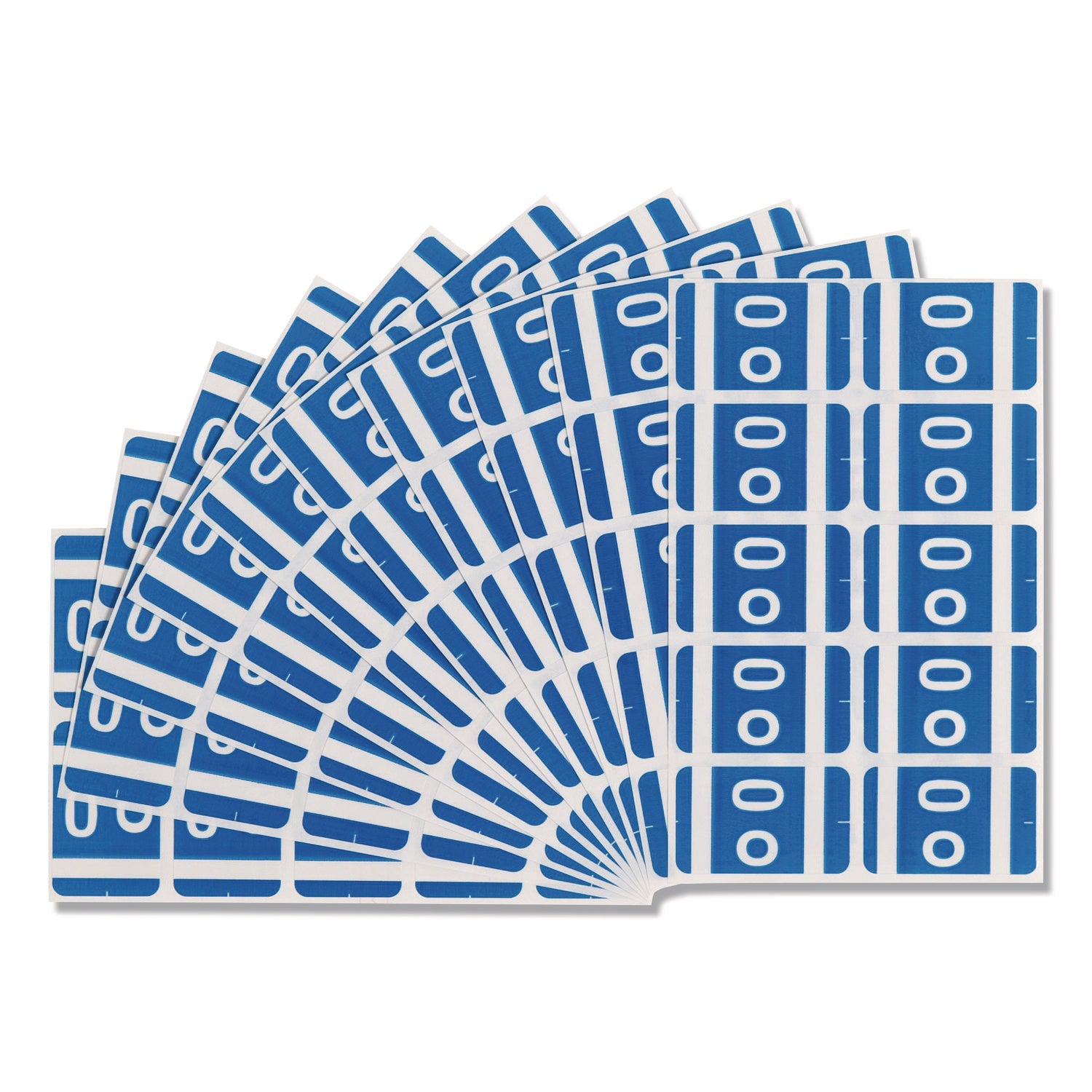 AlphaZ Color-Coded Second Letter Alphabetical Labels, O, 1 x 1.63, Dark Blue, 10/Sheet, 10 Sheets/Pack