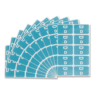 AlphaZ Color-Coded Second Letter Alphabetical Labels, D, 1 x 1.63, Light Blue, 10/Sheet, 10 Sheets/Pack