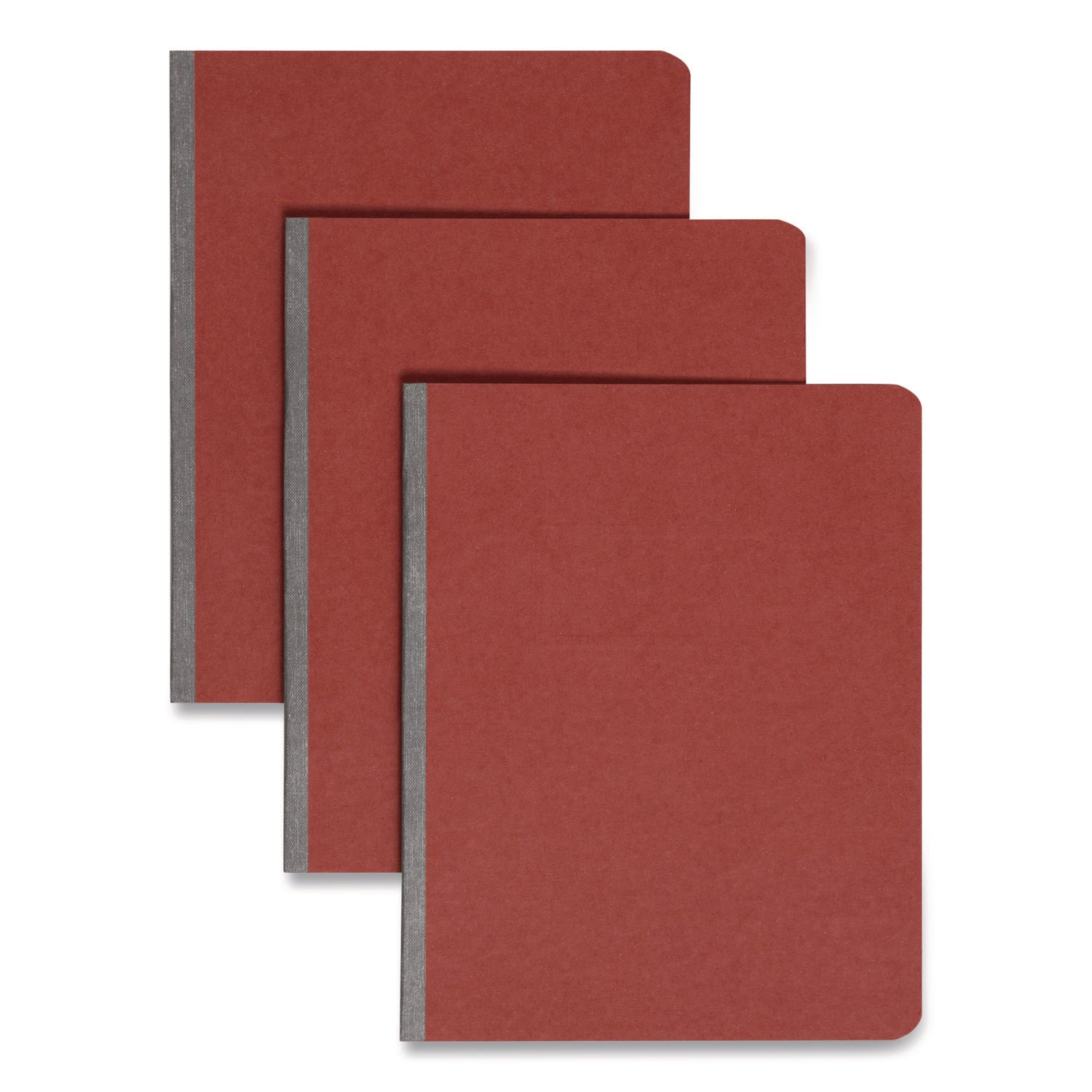 Prong Fastener Pressboard Report Cover, Two-Piece Prong Fastener, 3" Capacity, 8.5 x 11, Red/Red