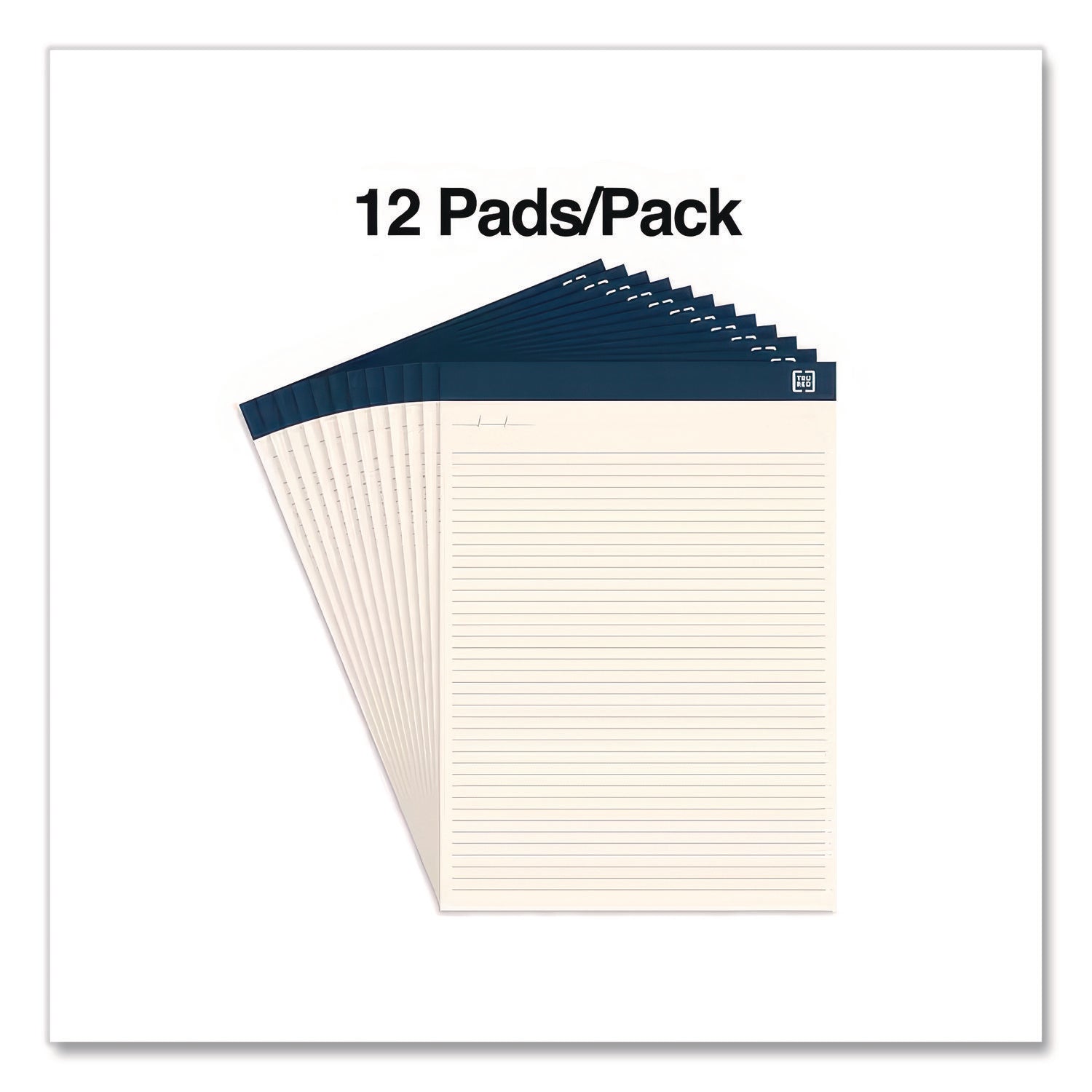 Notepads, Wide/Legal Rule, 50 Ivory 8.5 x 14 Sheets, 12/Pack