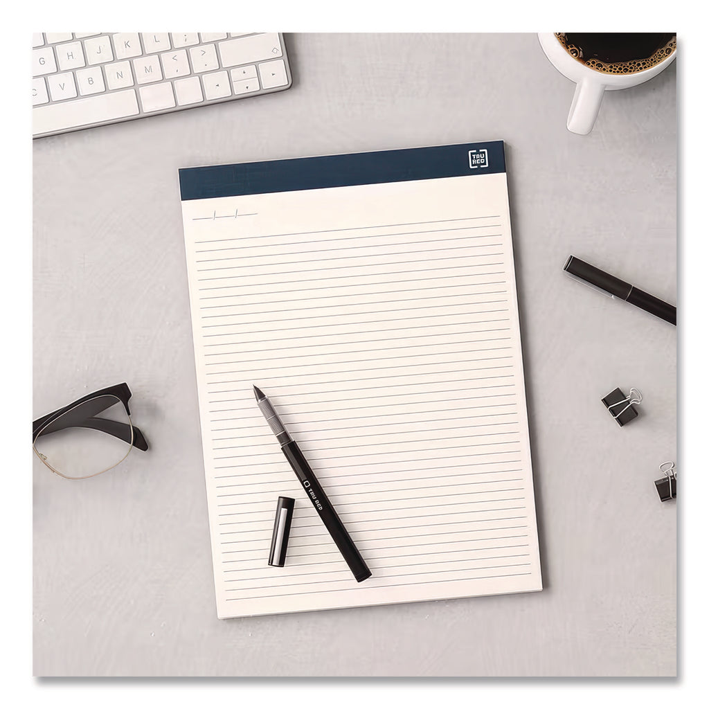 Notepads, Wide/Legal Rule, 50 Ivory 8.5 x 11.75 Sheets, 12/Pack