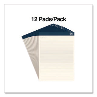 Notepads, Wide/Legal Rule, 50 Ivory 8.5 x 11.75 Sheets, 12/Pack