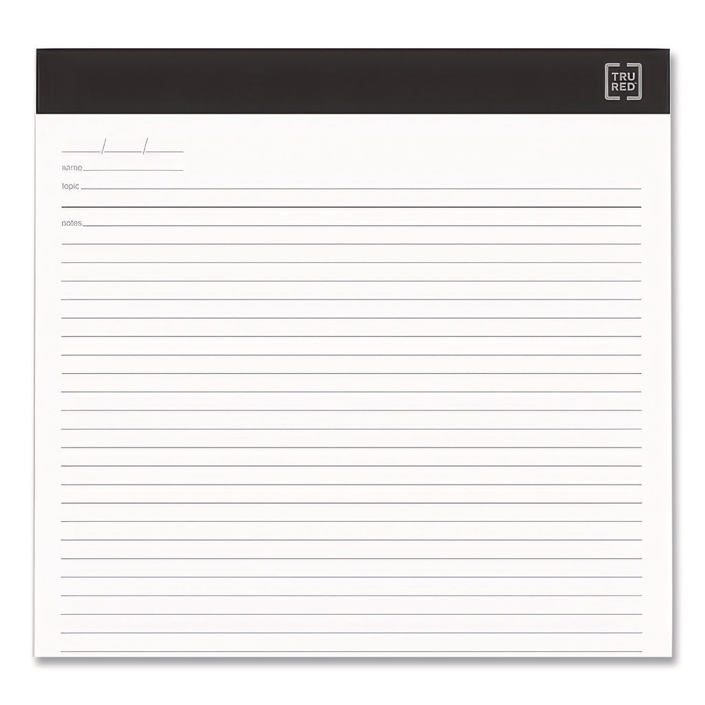 Notepads, Meeting-Minutes/Notes Format, 50 White 8.5 x 11.75 Sheets, 6/Pack