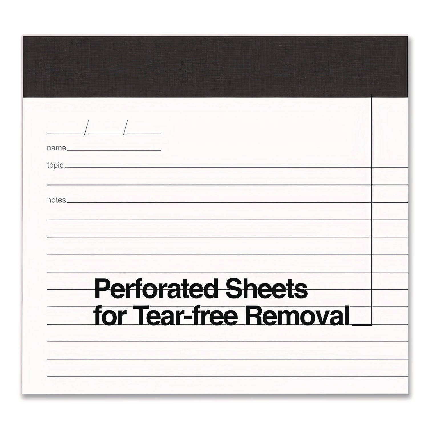 Notepads, Meeting-Minutes/Notes Format, 50 White 8.5 x 11.75 Sheets, 6/Pack