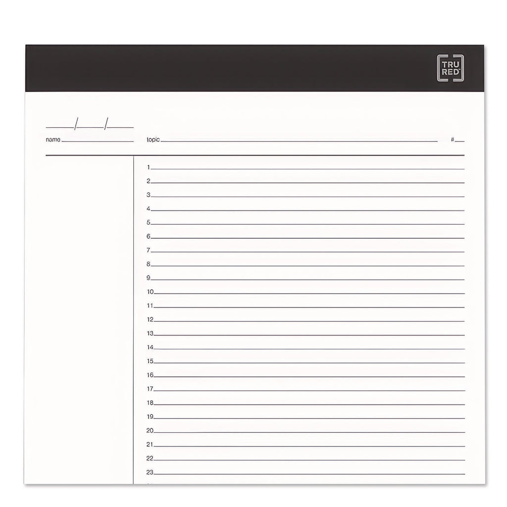 Notepads, Project-Management Format, 50 White 8.5 x 11.75 Sheets, 6/Pack