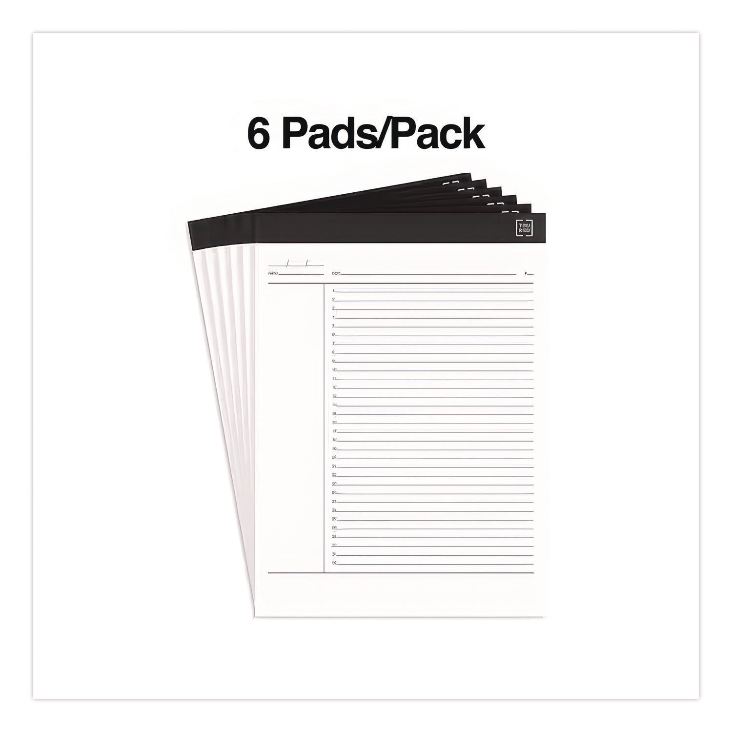 Notepads, Project-Management Format, 50 White 8.5 x 11.75 Sheets, 6/Pack