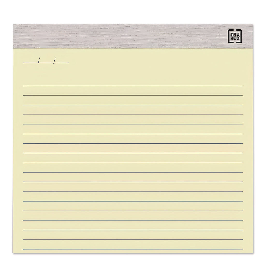 Notepads, Wide/Legal Rule, 50 Canary-Yellow 8.5 x 11.75 Sheets, 12/Pack