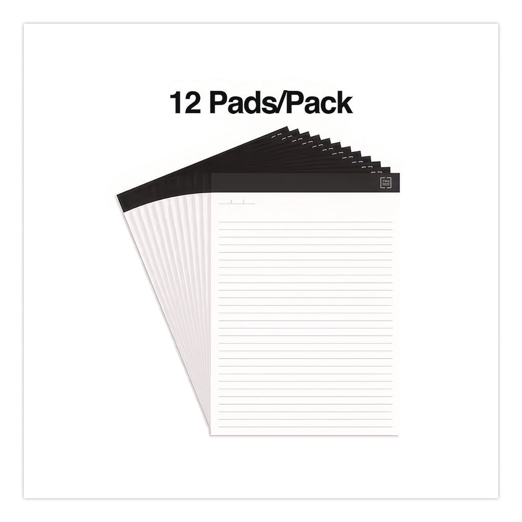Notepads, Wide/Legal Rule, 50 White 8.5 x 11.75 Sheets, 12/Pack