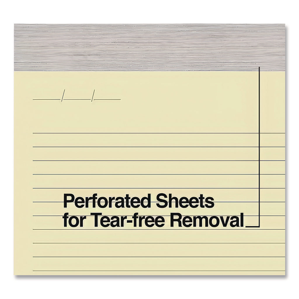 Notepads, Wide/Legal Rule, 50 Canary-Yellow 8.5 x 14 Sheets, 12/Pack