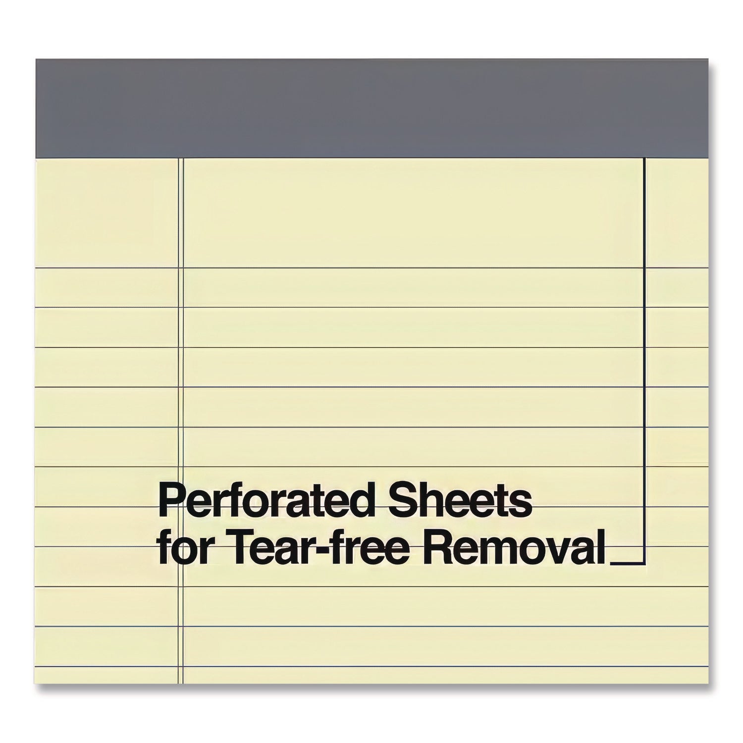 Notepads, Wide/Legal Rule, 50 Canary-Yellow 8.5 x 14 Sheets, 12/Pack