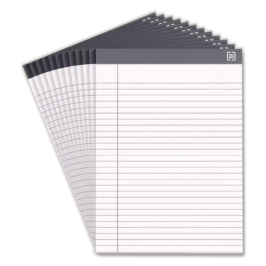 Notepads, Wide/Legal Rule, 50 White 8.5 x 11.75 Sheets, 12/Pack