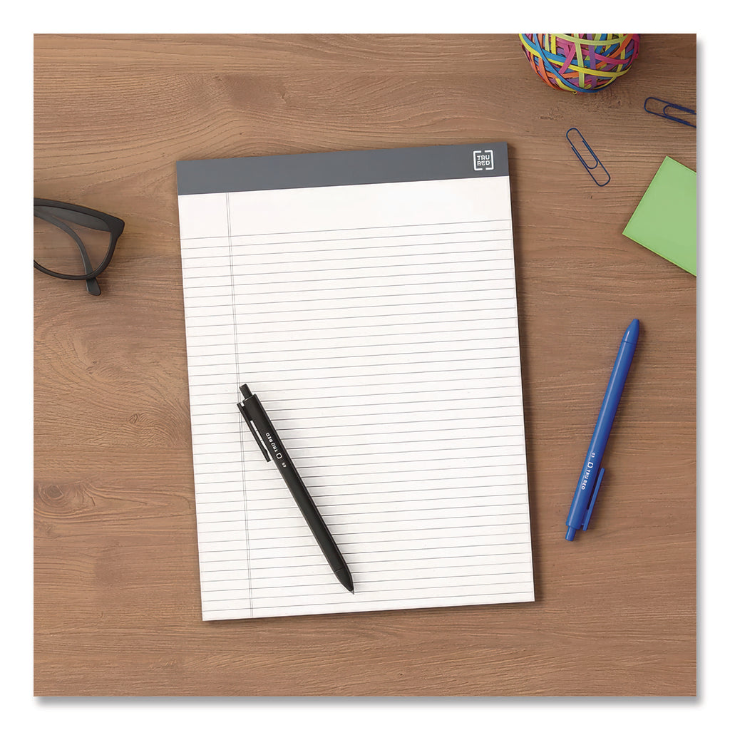 Notepads, Wide/Legal Rule, 50 White 8.5 x 11.75 Sheets, 12/Pack