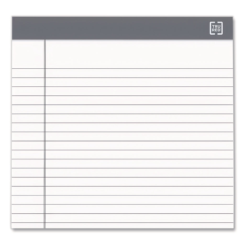 Notepads, Wide/Legal Rule, 50 White 8.5 x 11.75 Sheets, 12/Pack