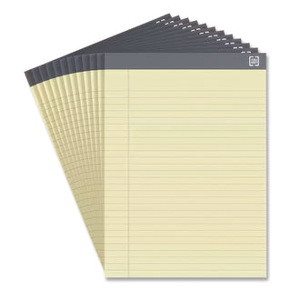 Notepads, Wide/Legal Rule, 50 Canary-Yellow 8.5 x 11.75 Sheets, 12/Pack