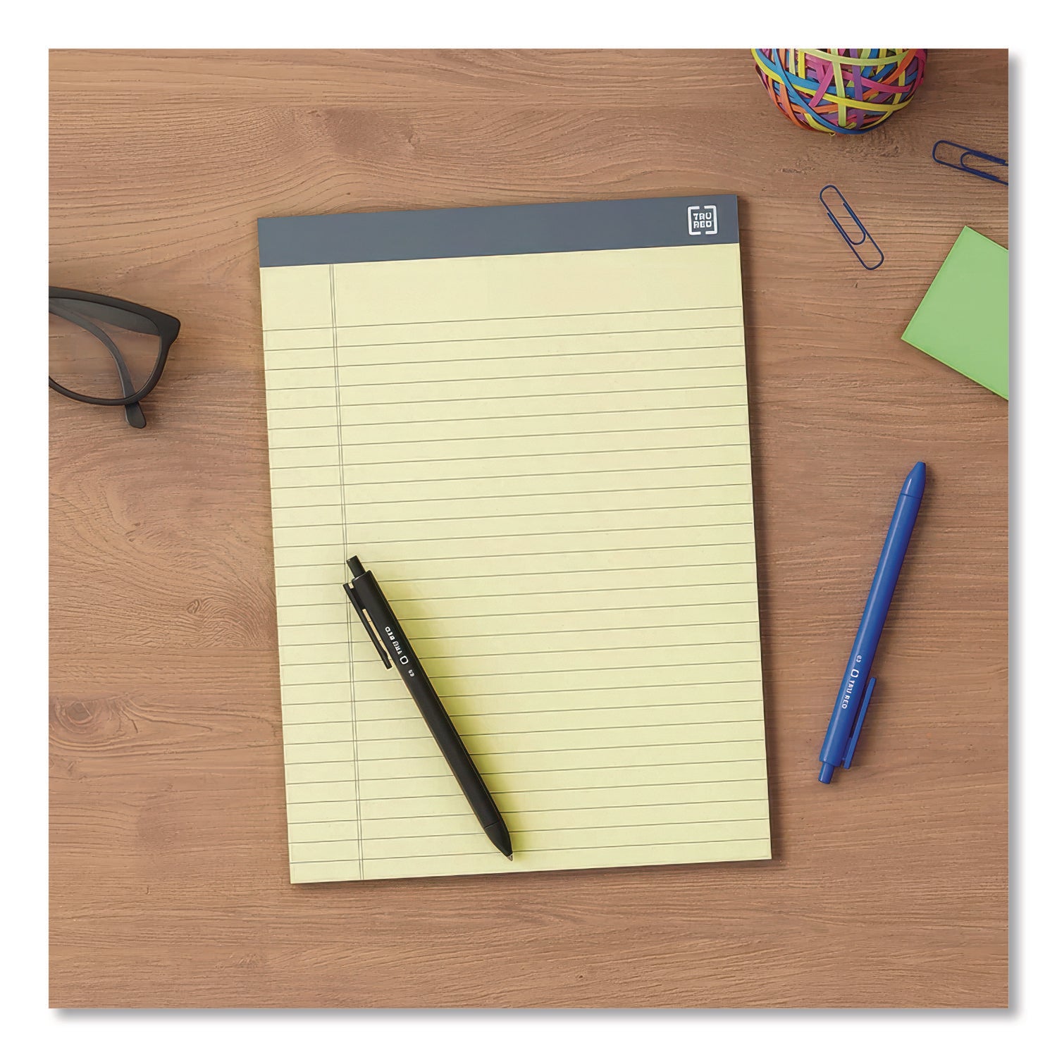Notepads, Wide/Legal Rule, 50 Canary-Yellow 8.5 x 11.75 Sheets, 12/Pack