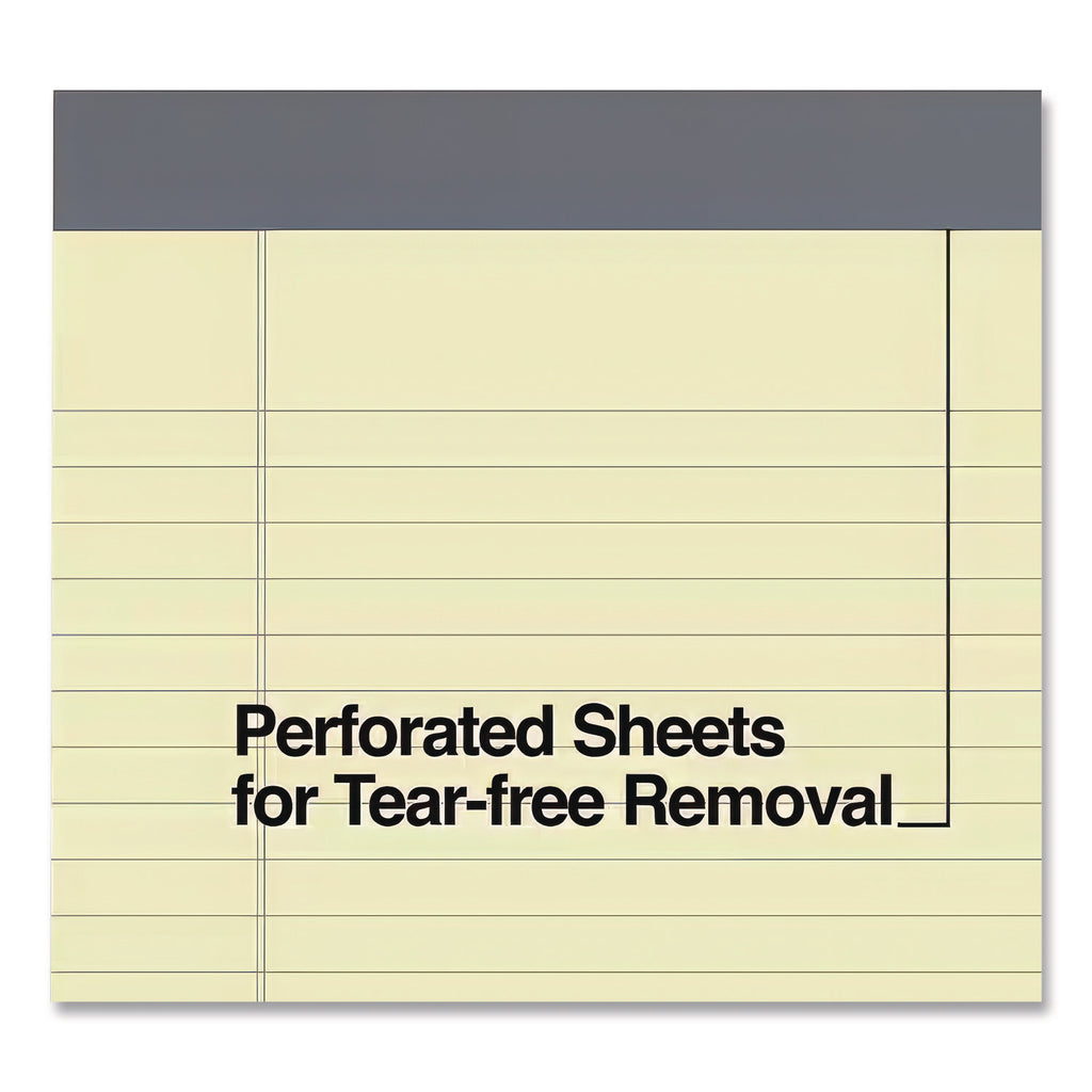 Notepads, Wide/Legal Rule, 50 Canary-Yellow 8.5 x 11.75 Sheets, 12/Pack