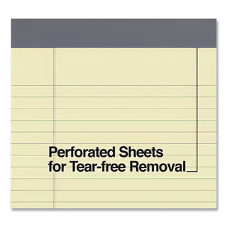 Notepads, Wide/Legal Rule, 50 Canary-Yellow 8.5 x 11.75 Sheets, 12/Pack