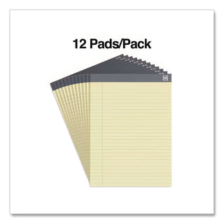 Notepads, Wide/Legal Rule, 50 Canary-Yellow 8.5 x 11.75 Sheets, 12/Pack