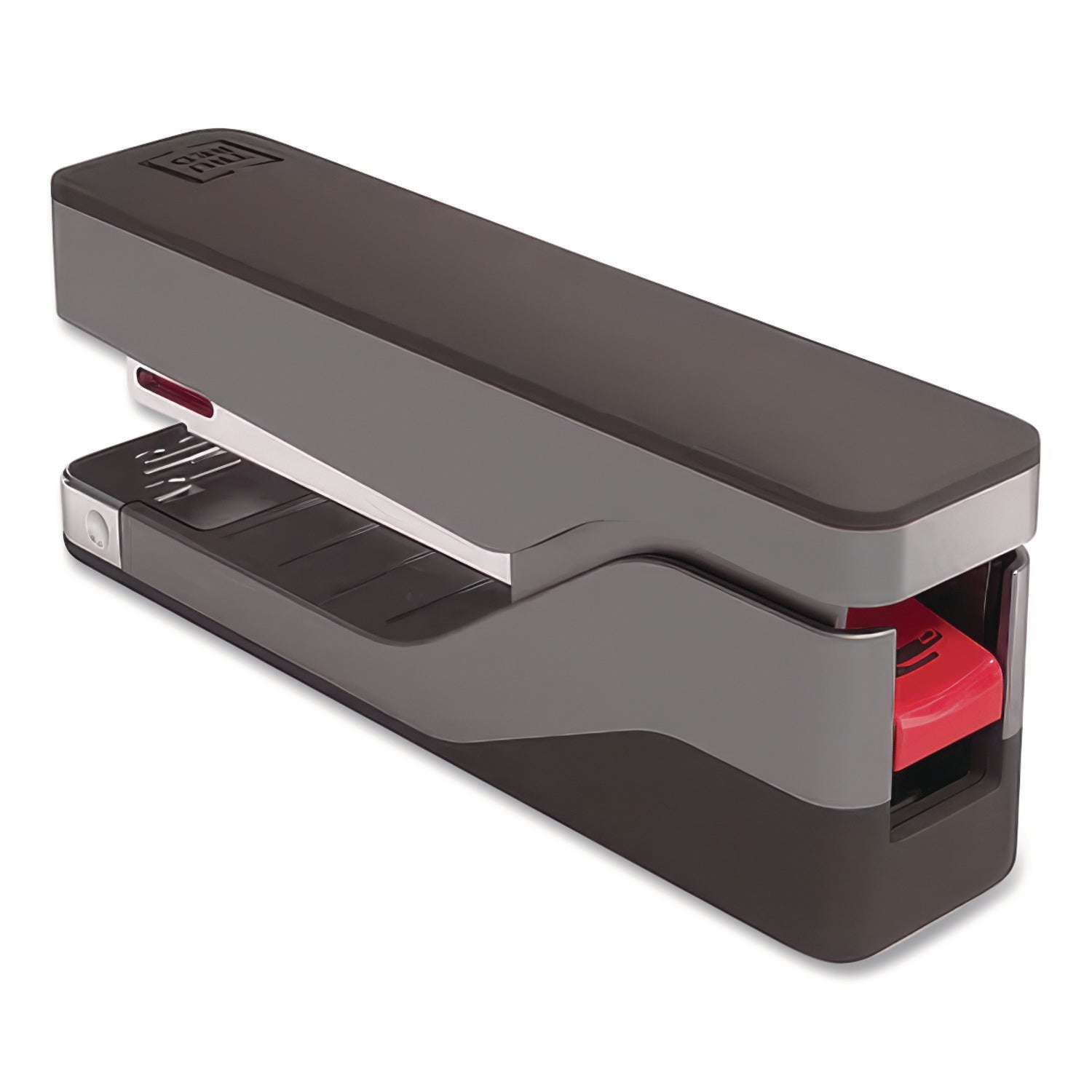 Desktop Aluminum Half Strip Stapler, 25-Sheet Capacity, Gray/Black