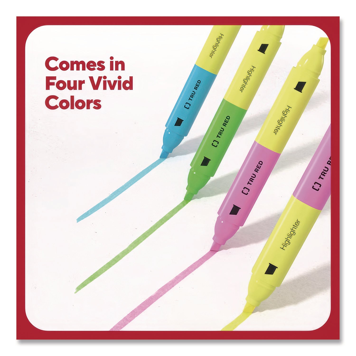 Tank Style Twin Tip Highlighters, Assorted Ink Colors, Chisel Tip, Assorted Barrel Colors, 3/Pack