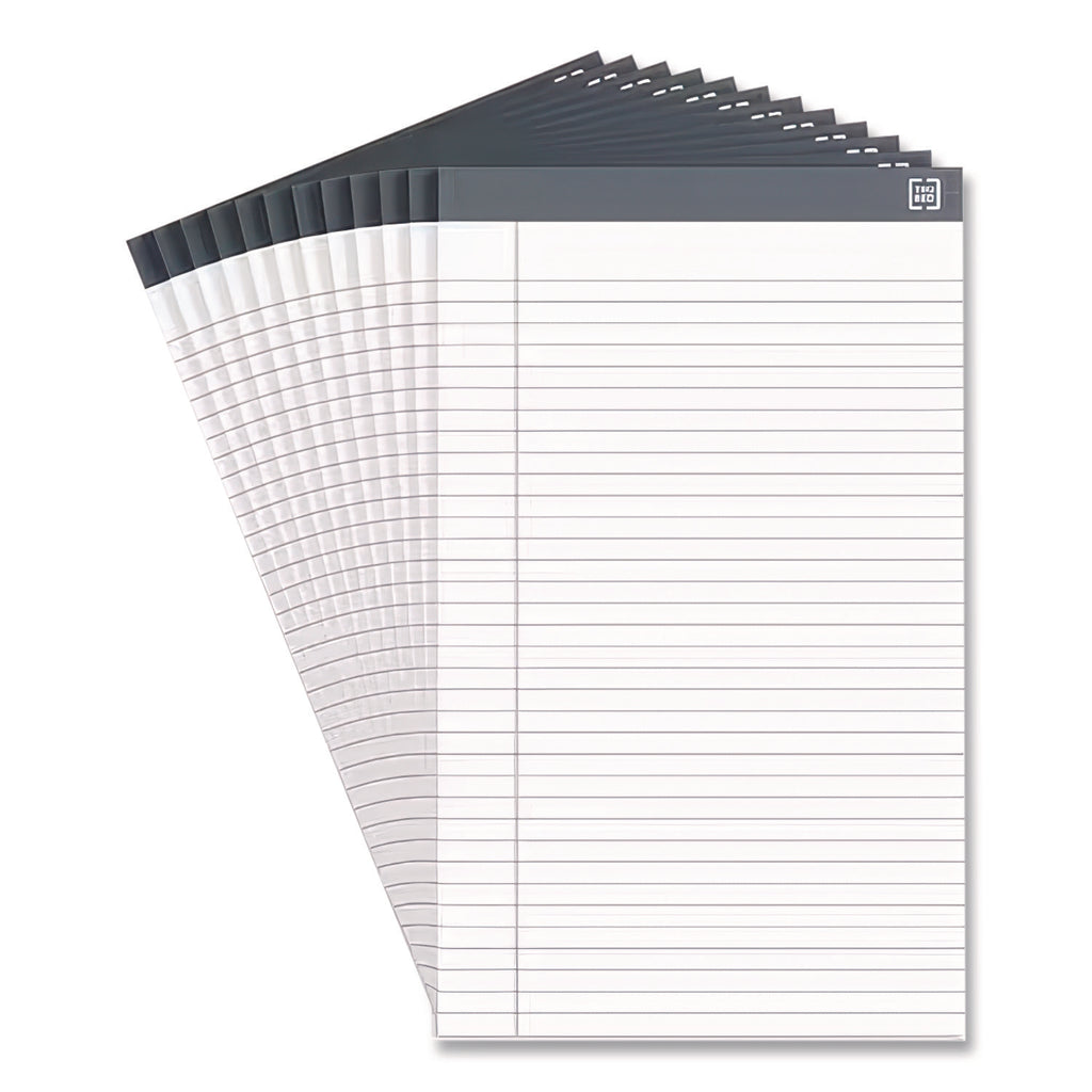 Notepads, Wide/Legal Rule, 50 White 8.5 x 14 Sheets, 12/Pack