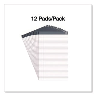 Notepads, Wide/Legal Rule, 50 White 8.5 x 14 Sheets, 12/Pack