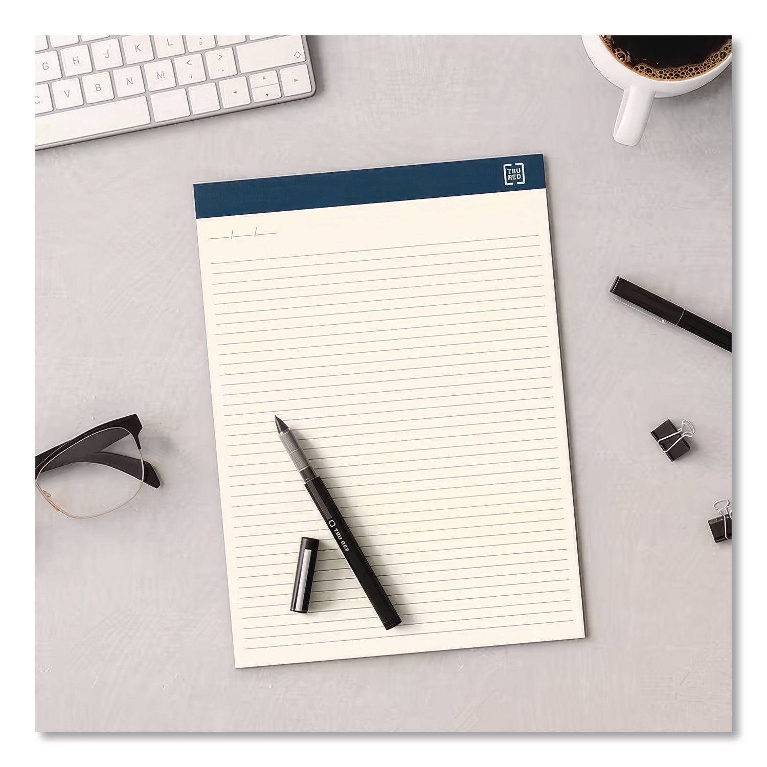 Notepads, Wide/Legal Rule, 50 Ivory 8.5 x 14 Sheets, 12/Pack