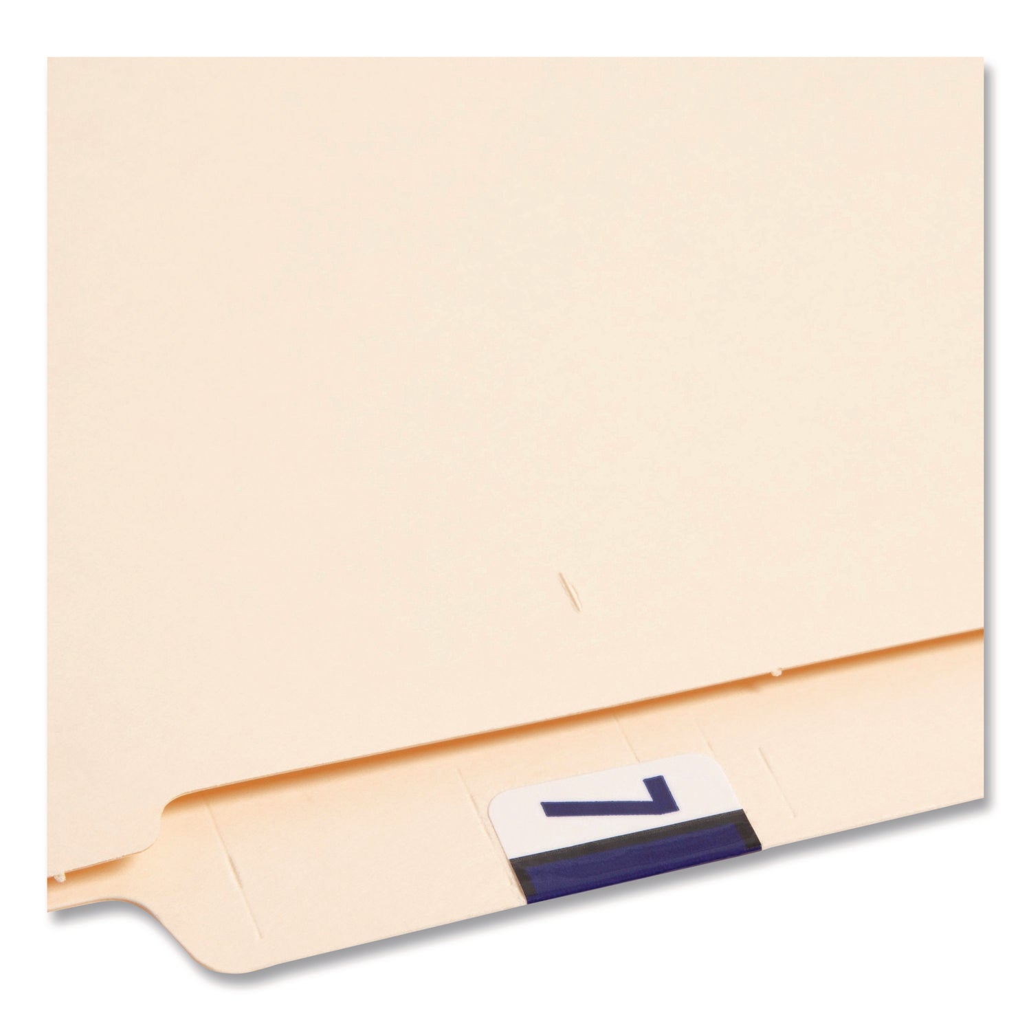 Numerical End Tab File Folder Labels, 7, 1 x 1.25, White, 500/Roll