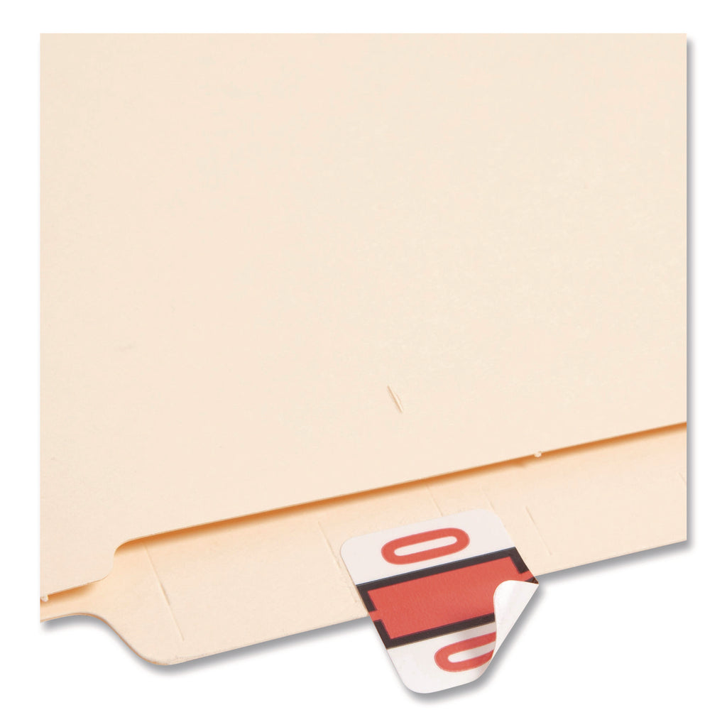 Numerical End Tab File Folder Labels, 0-9, 1 x 1.25, White, 500/Roll, 10 Rolls/Box