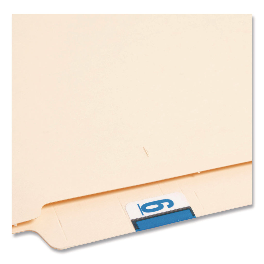 Numerical End Tab File Folder Labels, 6, 1 x 1.25, White, 500/Roll