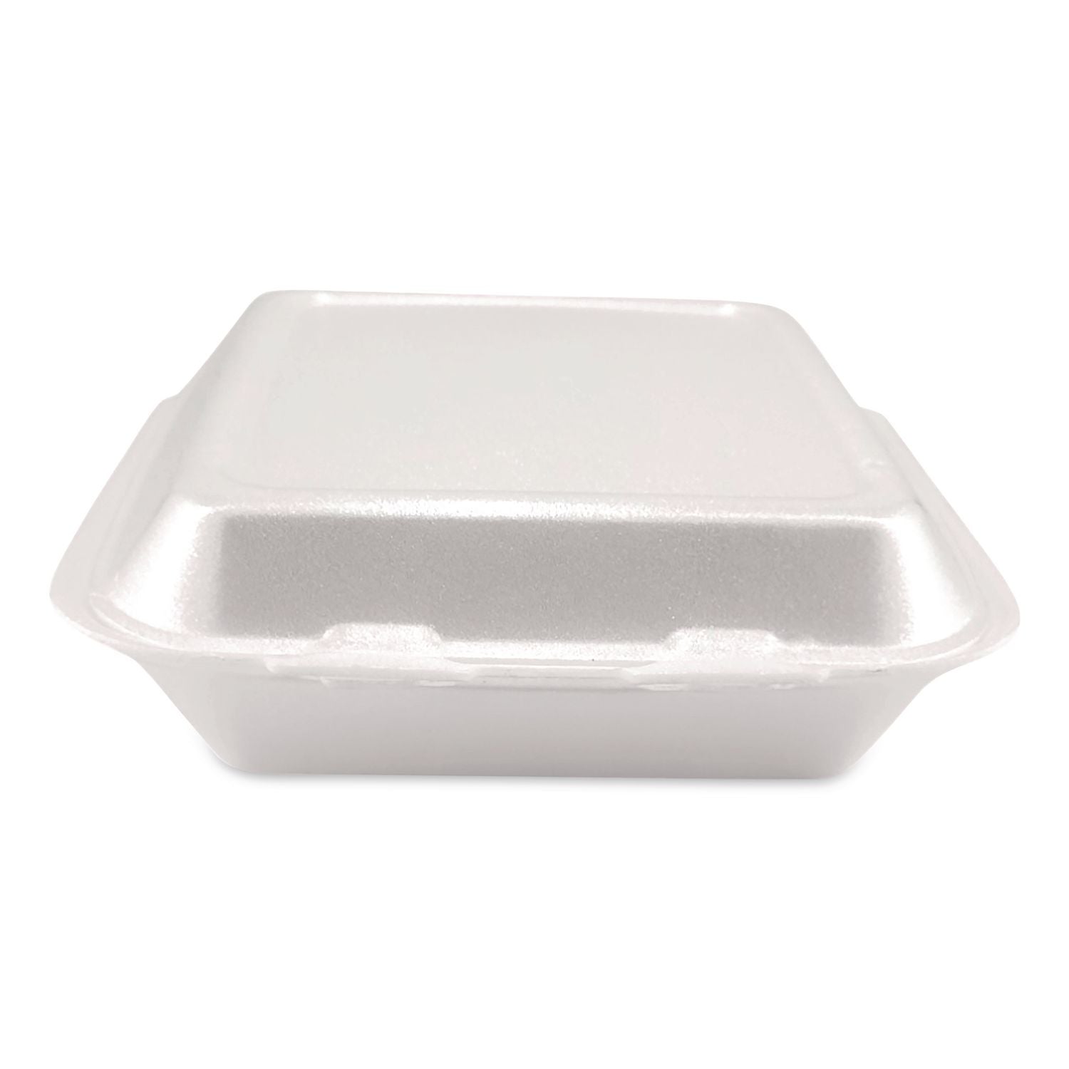 Hinged Food Container, Three-Compartment, 7 X 7, White, 200/carton