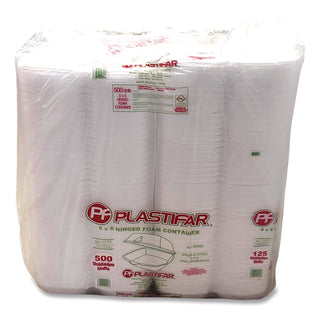 Sndwch Foam H/L 1Comp Sm 6X6 Whi Poly Wrpd 500