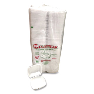 Sndwch Foam H/L 1Comp Sm 6X6 Whi Poly Wrpd 500