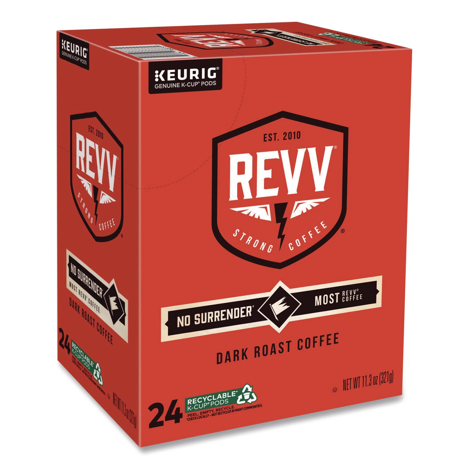 NO SURRENDER K-Cup, Dark Roast, K-Cup, 24/Box