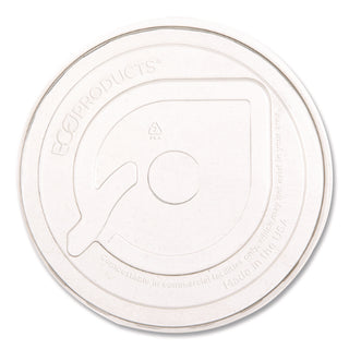 GreenStripe Renewable and Compost Cold Cup Flat Lids, Fits 9 oz to 24 oz Cups, Clear, 100/Pack, 10 Packs/Carton