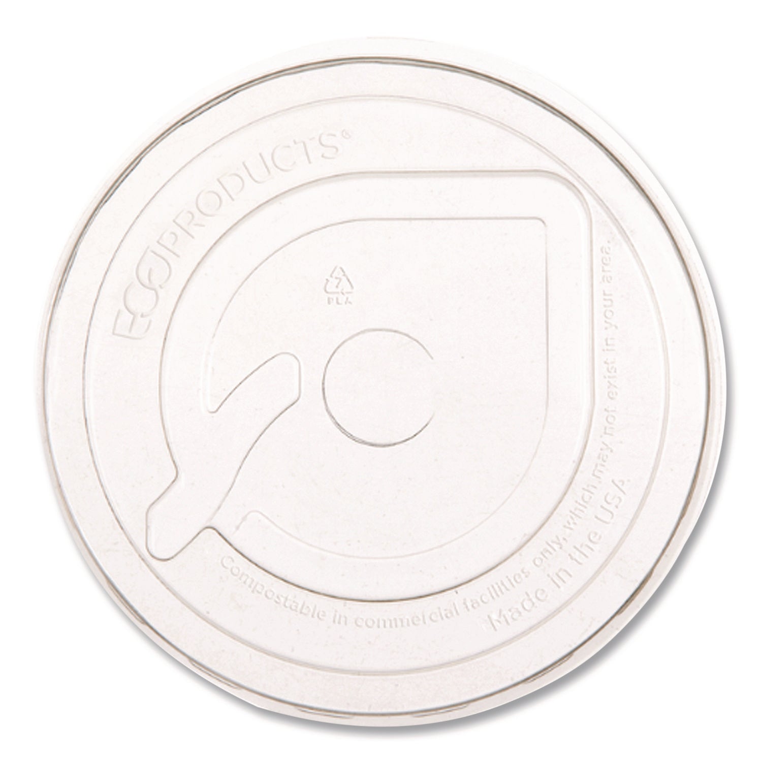 GreenStripe Renewable and Compost Cold Cup Flat Lids, Fits 9 oz to 24 oz Cups, Clear, 100/Pack, 10 Packs/Carton