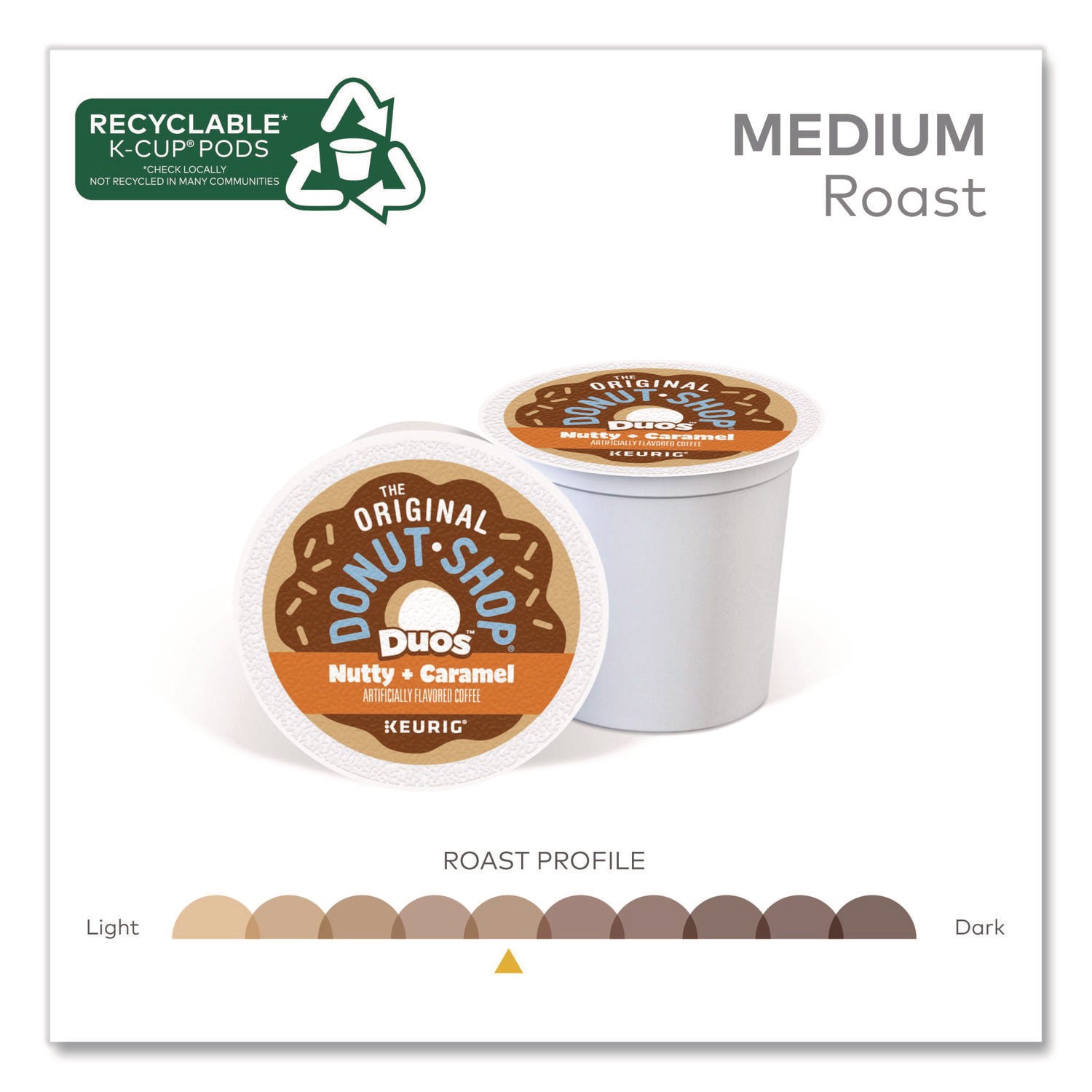 Nutty Plus Caramel K-Cup, 0.34 oz, 24/Box