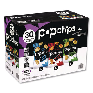 Potato Chips, Variety Pack, Barbeque, Sea Salt, Sour Cream and Onion, 0.8 oz Bag, 30/Pack, Ships in 1-3 Business Days