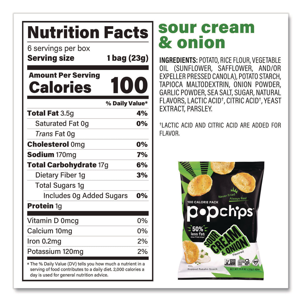 Potato Chips, Variety Pack, Barbeque, Sea Salt, Sour Cream and Onion, 0.8 oz Bag, 30/Pack, Ships in 1-3 Business Days